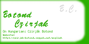 botond czirjak business card